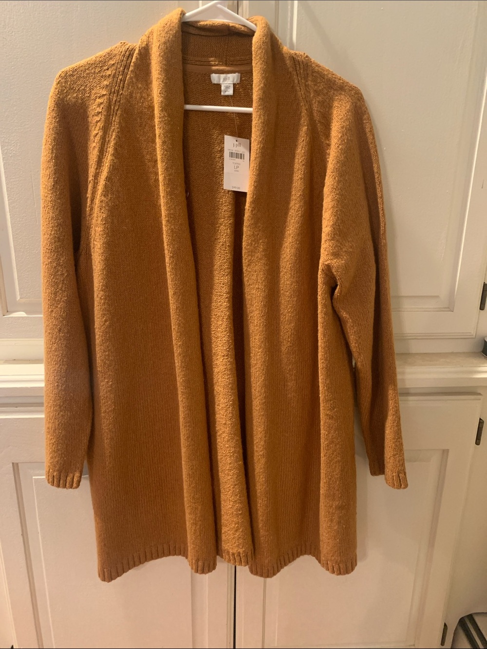 J. Jill Cozy Open-Front Cardigan in Mustard